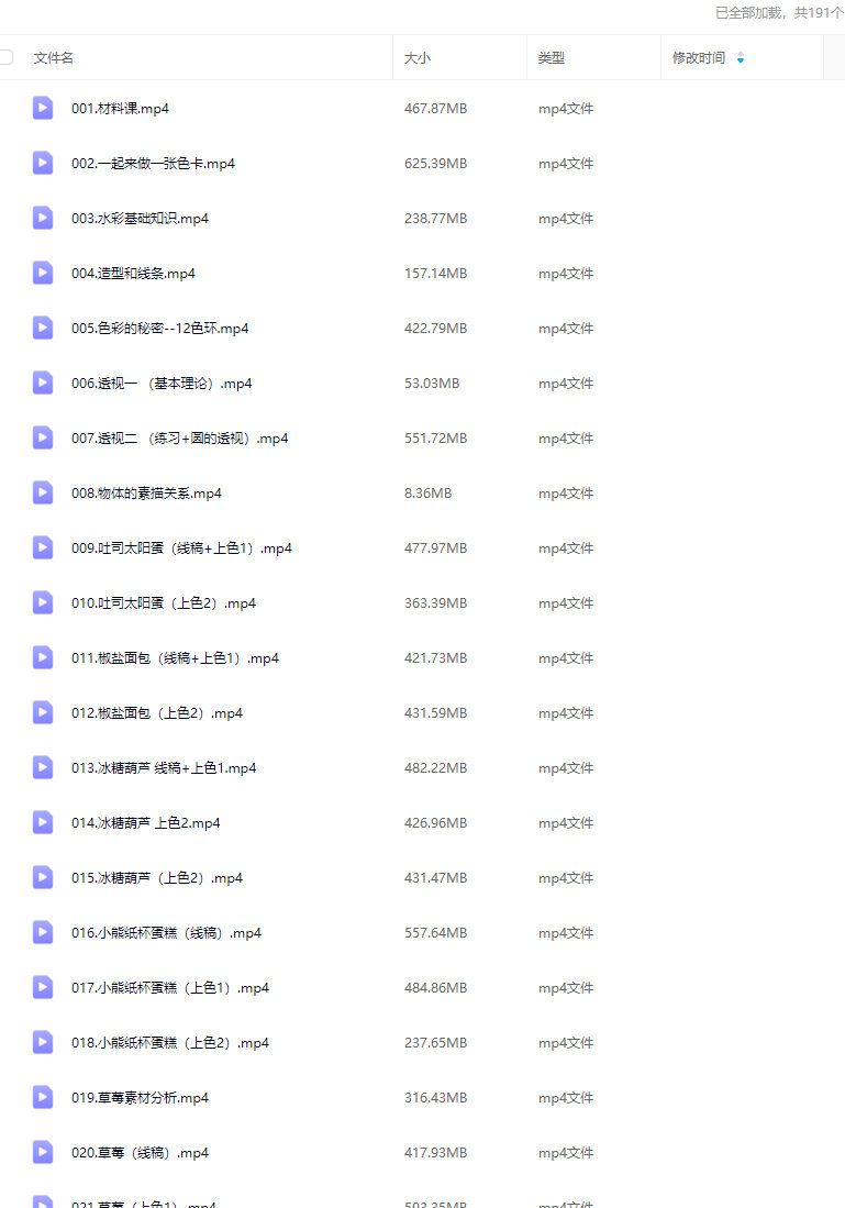 玲子水彩钢笔淡彩系统课【画质高清只有视频】