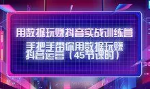 用数据玩赚抖音实战训练营：手把手带你用数据玩赚抖音运营