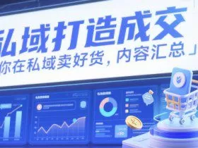 私域打造成交，教你在私域卖好货，内容汇总