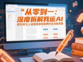 从零到一：深度拆解我运用AI撰写爽文小说挣取首笔稿费的全流程思路