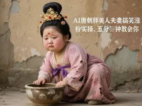 AI唐朝胖美人夫妻搞笑涨粉实操，五分钟教会你