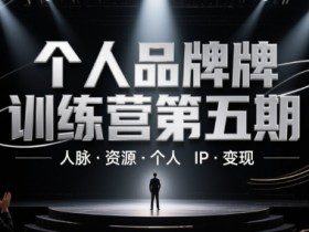 个人品牌训练营第五期，人脉·资源·个人IP·变现