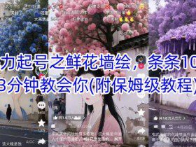 AI暴力起号之鲜花墙绘，条条10w+，3分钟教会你(附保姆级教程)