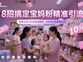 8招搞定宝妈粉精准引流，精准引流10万本地母婴粉，多渠道流量爆破玩法