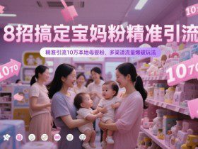 8招搞定宝妈粉精准引流，精准引流10万本地母婴粉，多渠道流量爆破玩法
