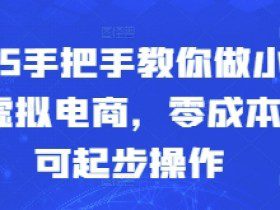 2025手把手教你做小红书虚拟电商，零成本即可起步操作