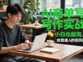 AI商单写作实战营，小白也能周入3k+，给普通人的低风险创业课