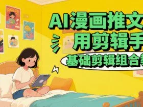 AI漫画推文常用剪辑手法，基础剪辑组合教程