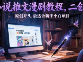 小说推文漫剧教程，二创+原创开头，最适合新手小白项目