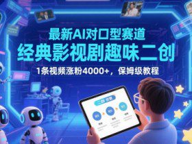 最新AI对口型赛道，经典影视剧趣味二创，1条视频涨粉4000+，保姆级教程