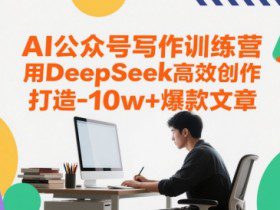 AI公众号写作训练营，用DeepSeek高效创作，打造10w+爆款文章