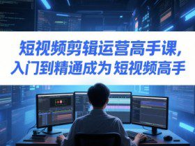 短视频剪辑运营高手课，入门到精通成为短视频高手