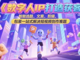 数字人IP打造获客变现实操课，智能选题、文案、剪辑、包装一站式解决短视频创作难题