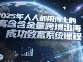2025年人人都用得上的高含金量跨境出海成功致富系统课程