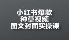 小红书爆款种草视频图文封面实操课，​开店、选品、引流、变现全流程