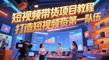 短视频带货项目教程,打造短视频带货第一队伍