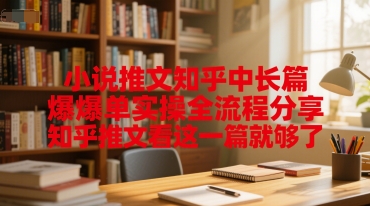 小说推文知乎中长篇爆单实操全流程分享,知乎推文看这一篇就够了