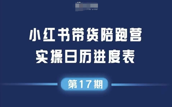 小红书第17期带货陪跑营,不囤货,无不直播,无不投流,通过选品+笔记内容+测品+笔记铺量+矩阵运营打爆款