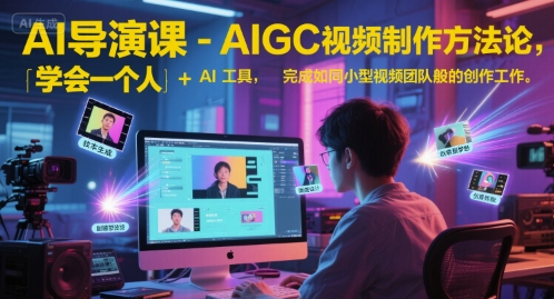 AI导演课-AIGC视频制作方法论,学会一个人+AI工具,实现导演梦
