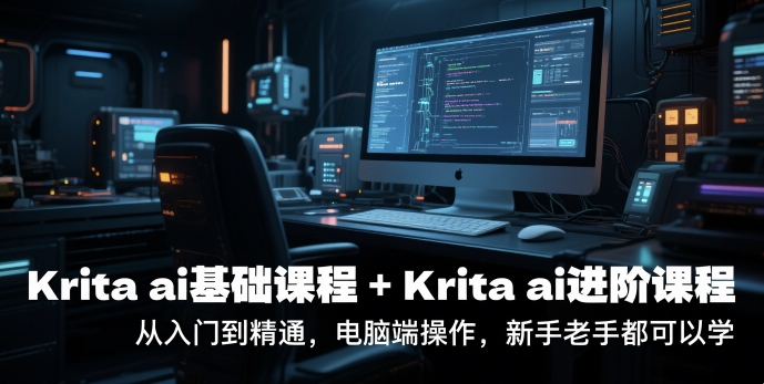 鬼鲛先生krita ai基础课程+Krita ai进阶课程,从入门到精通,电脑端操作,新手老手都可以学