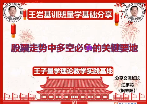 量学云讲堂王岩江宇龙2025年第58期视频 主课正课系统课+收评