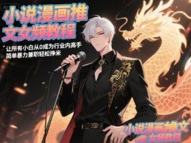 小说漫画推文女频教程，让所有小白从0成为行业内高手，简单暴力兼职轻松挣米