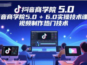 抖音商学院5.0+6.0实操技术课程,视频制作热门技术