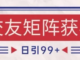 小红书某音交友赛道引流获客 自热矩阵日引200+【揭秘】
