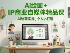 Ai绘画+IP商业自媒体精品课，Ai绘画实操，个人ip打造