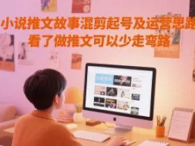 小说推文故事混剪起号及运营思路，看了做推文可以少走弯路