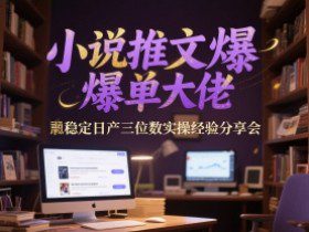 小说推文爆单大佬稳定日产三位数实操经验分享会