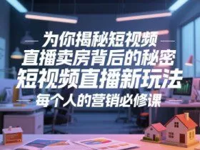 为你揭秘短视频直播卖房背后的秘密，短视频直播新玩法，每个人的营销必修课