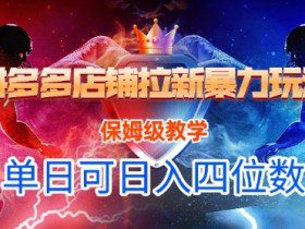 悟空直搜拼多多店铺拉新暴力玩法，保姆级教学，单日可入四位数