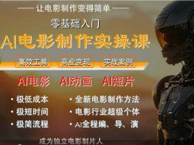 AI电影制作实操课，人人都能做电影，一台电脑全搞定