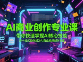 AI商业创作专业课，带你快速掌握AI核心技能，并一站式助你成为AI商业视频创作专家