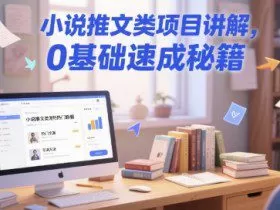 小说推文类项目讲解，0 基础速成秘籍