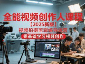 全能视频创作人课程【2025新版】视频拍摄剪辑编导运营，零基础学习视频创作