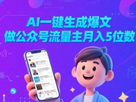 AI一键生成爆文，做公众号流量主月入5位数