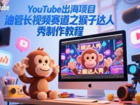 YouTube出海项目，油管长视频赛道之猴子达人秀制作教程