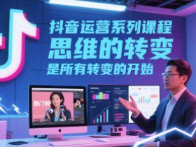 抖音运营系列课程,思维的转变,是所有转变的开始