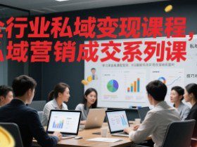 全行业私域变现课程，私域营销成交系列课