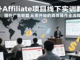 国外Affiliate项目线下实训教程，国外广告联盟从零开始的具体操作全流程