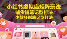 小红书虚拟店矩阵玩法，铺货铺笔记型打法，少款狂怼笔记型打法（更新）