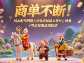 商单不断！纯AI制作西游人物羊毛毡版文旅MV，流量+节目效果统统拉满