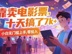 靠卖电影票，十天搞了7k+，小白无门槛上手，零投入【揭秘】