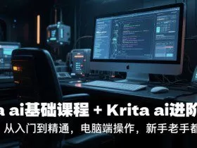 krita ai基础课程+Krita ai进阶课程，从入门到精通，电脑端操作，新手老手都可以学