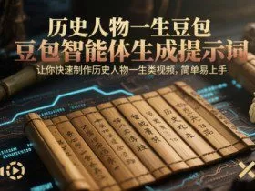 历史人物一生豆包智能体生成提示词，让你快速制作历史人物一生类视频，简单易上手