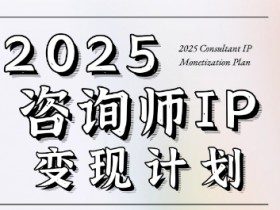 7天构建咨询师变现系统，2025咨询师IP变现计划训练营
