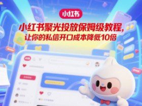 小红书聚光投放保姆级教程，让你的私信开口成本降低10倍