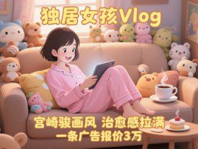 单个账号涨粉71W！用AI制作独居女孩Vlog，宫崎骏画风，治愈感拉满，一条广告报价3W